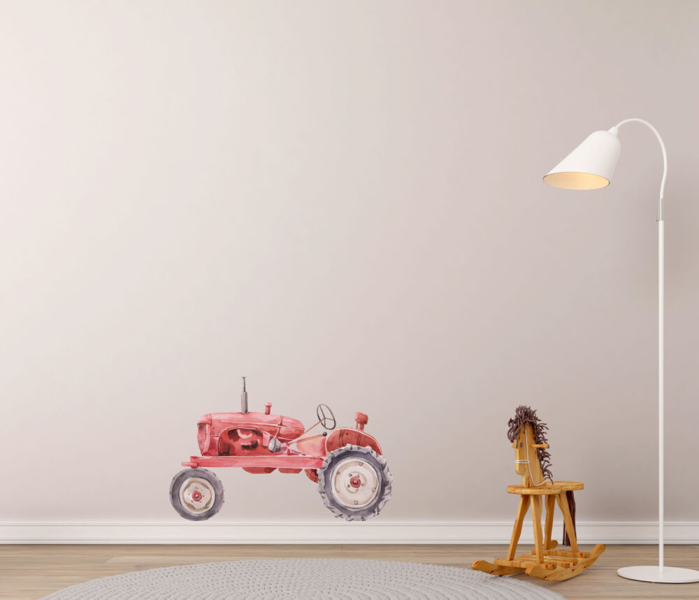 traktor naklejka ścienna ozdoba ścienna dekoracja do pokoju dziecięcego